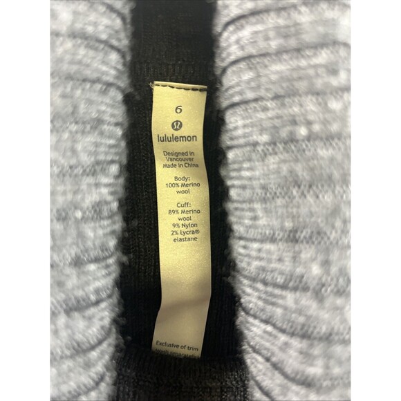 Lululemon Sweat and Savasana Women’s Sweater Gray 100% Merino Wool Size 6 - Picture 2 of 5